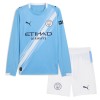 Manchester City Hjemme 2025-26 - Barn Langermet Draktsett